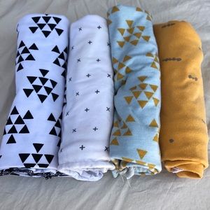 4 Jersey Swaddling Blankets
